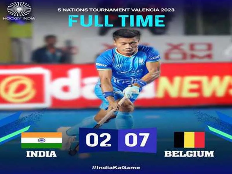 In the Five Nations Hockey Tournament, the Indian Men lose to Belgium.