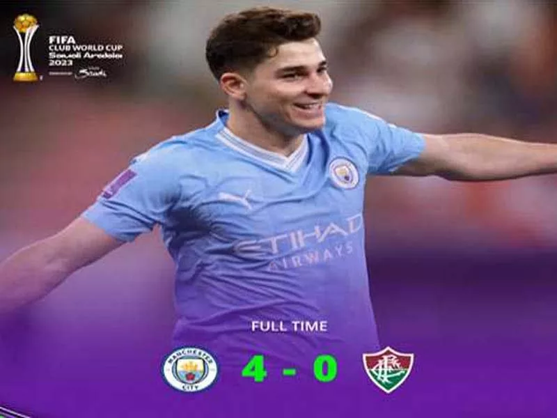 Manchester City wins the FIFA Club World Cup by thrashing Fluminense.