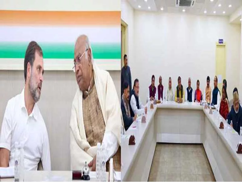 Bihar Congleaders meet with Mallikarjun Kharge