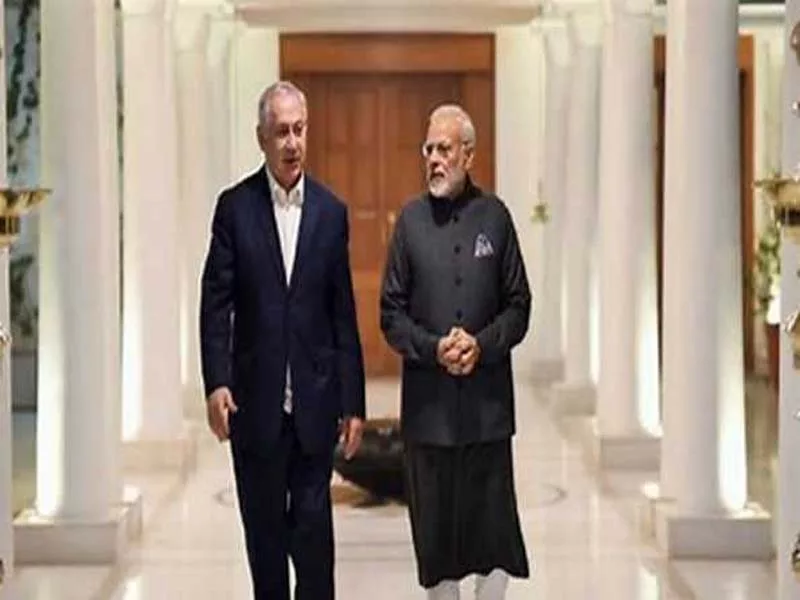 PM Modi and Netanyahu discuss regional peace and stability.