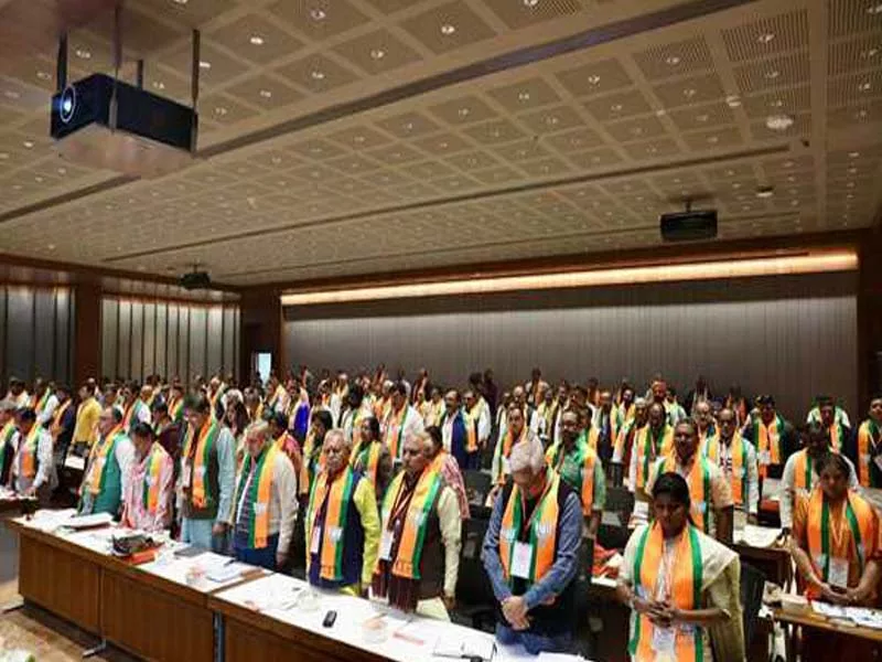 In order to plan the poll strategy for the impending LS polls, BJP office-bearers convene.