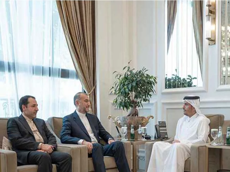 FMs from Qatar and Iran talk about a political solution to the Gaza crisis.