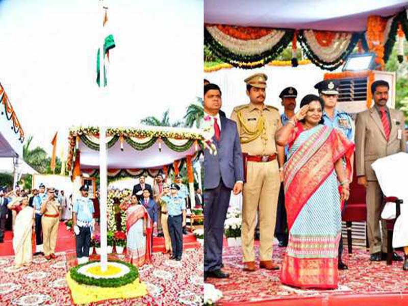 Parades and the raising of the flag celebrate Telangana’s 75th R-Day.
