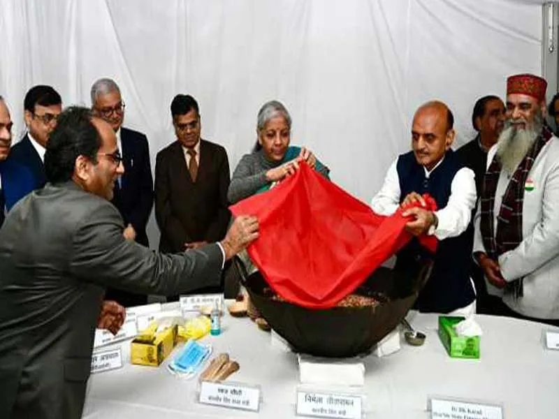 The government celebrates the last step of budget preparation with a traditional halwa ritual.