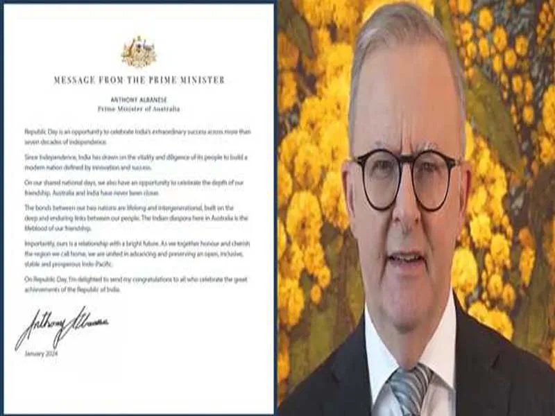 Republic Day is a chance to commemorate India’s remarkable achievements: Australian Prime Minister