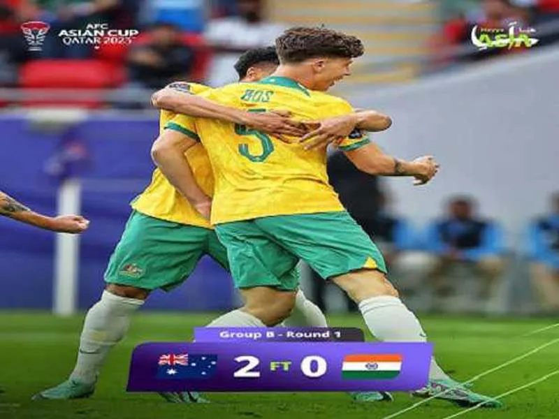 India loses to Australia 0–2 to begin the AFC Asian Cup.