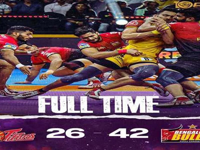 Pro Kabaddi League: Bengaluru Bulls defeat Telugu Titans 42–26