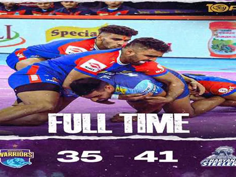 Bengal Warriors lost to the Haryana Steelers in the Pro Kabaddi League.