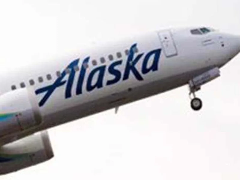 An emergency landing is performed by an Alaska Airlines aircraft.