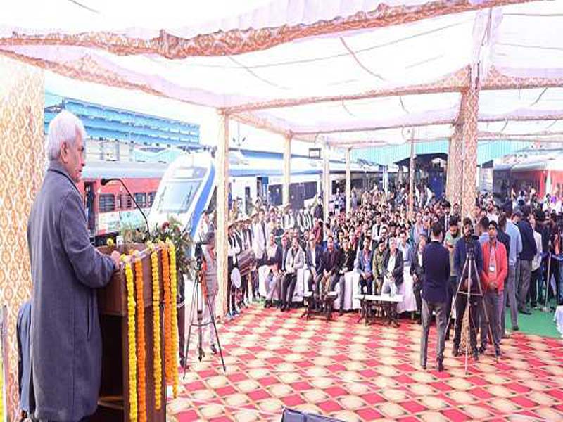 Route 2 from Katra to New Delhi Traveling will be made easier for devotees by the Vande Bharat Train: J&K LG regarding