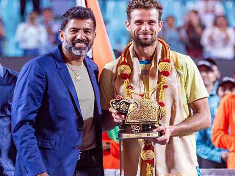 Napolitano defeats Hong to win the men’s singles championship at the Bengaluru Open