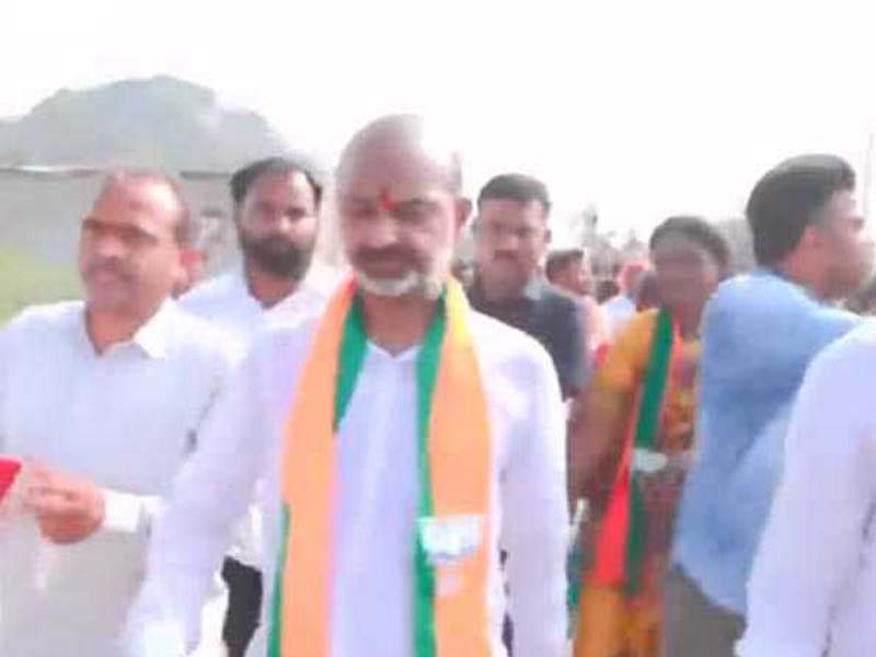 Bandi announces the Prajahitha Yatra and urges people to choose between Cong accusations and Modi’s agenda.