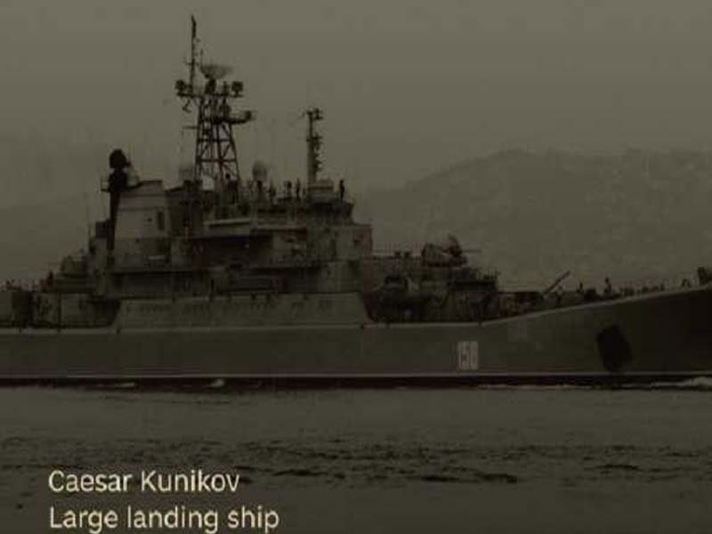 Ukraine says it struck a Russian landing craft in the Black Sea.