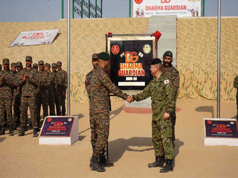 Japan-India cooperative exercise Starting in Rajasthan, Dharma Guardian
