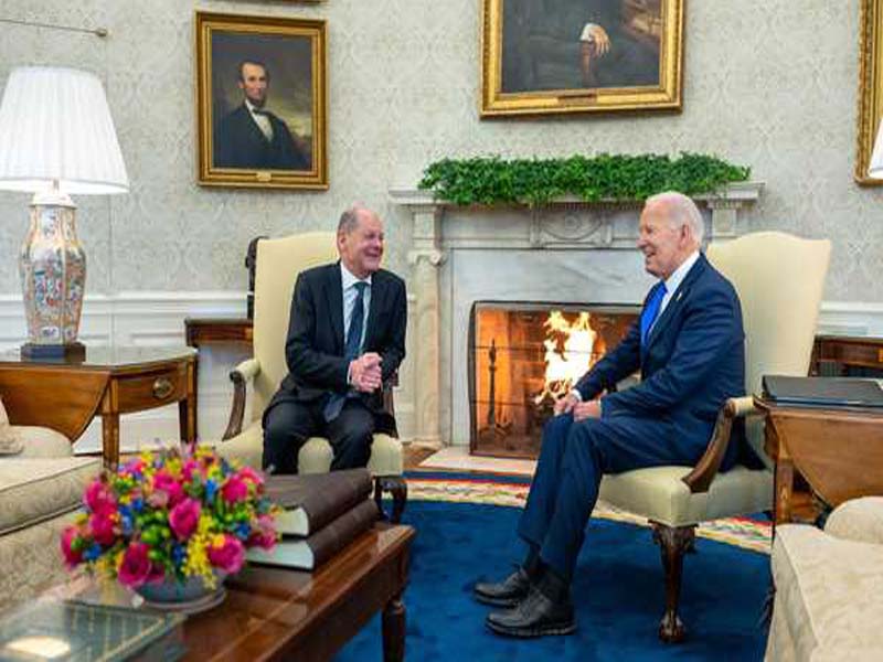 Biden and the German Chancellor meet to talk about Gaza War and assistance for Ukraine.