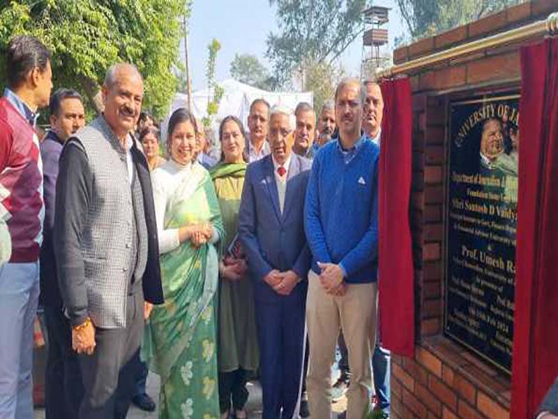 Vaidya lays the groundwork for Jammu University’s new Department of Journalism-Media Studies.