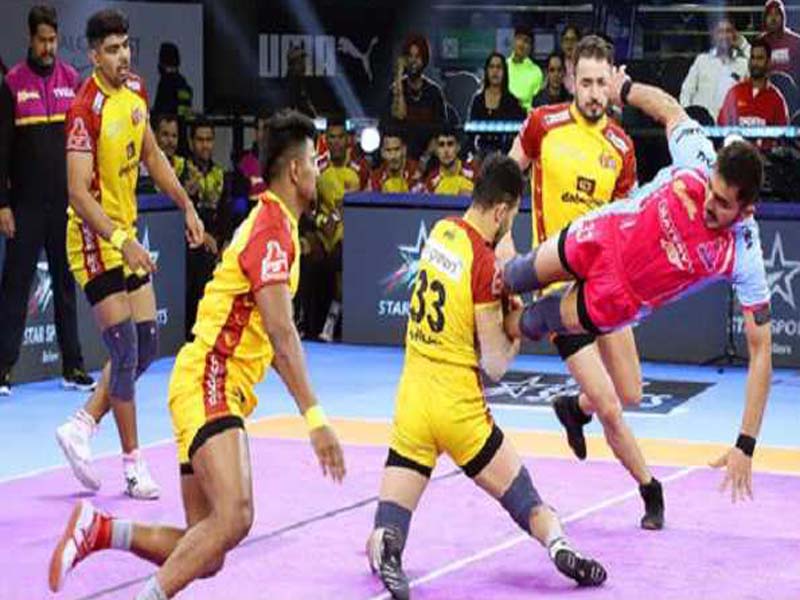 Telugu Titans lose their Pro Kabaddi League matchup with the Jaipur Pink Panthers.