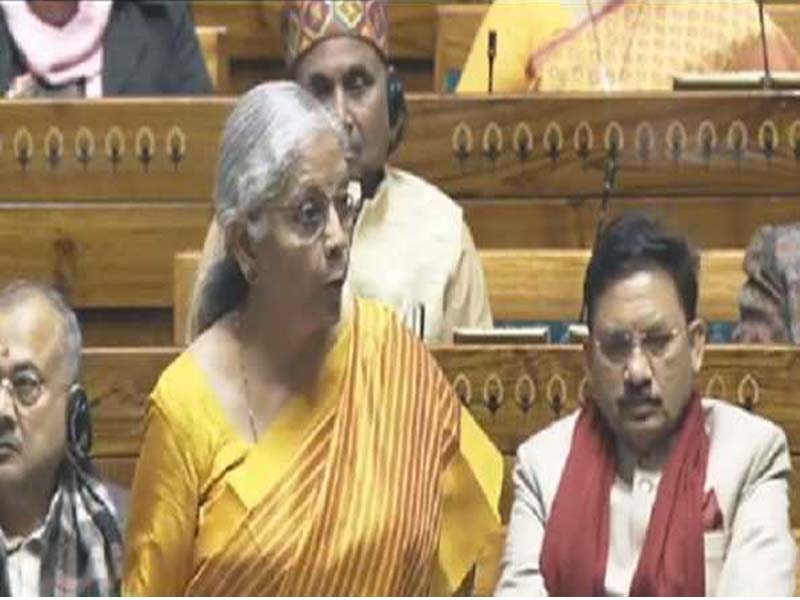 FM pokes fun at Cong in the Lok Sabha, saying, “Modi put Nation first, Congress put First Family fir