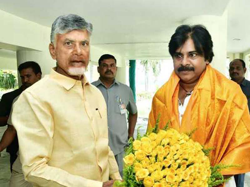 AP: Pawan Kalyan meets with Naidu and talks about sharing a seat.