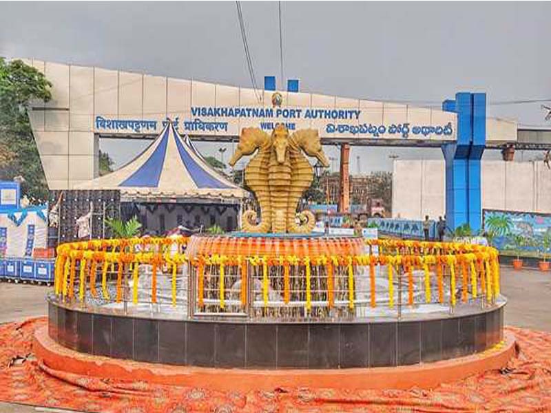 The renovated Sea Horse structure is inaugurated by the Visakhapatnam Port Authority.