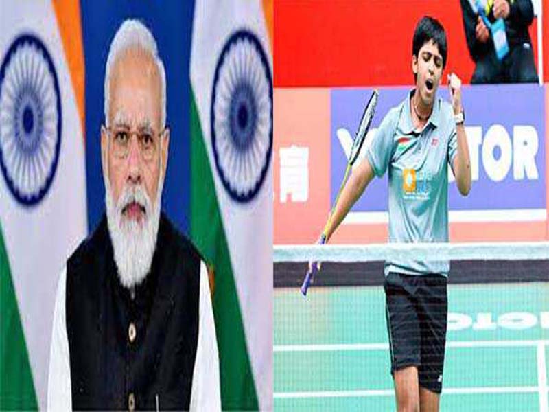 PM Modi congratulates Tanvi, a 15-year-old badminton star who wins gold at the SAC in Malaysia.