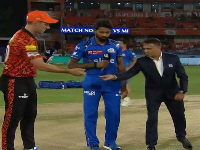 When MI wins the toss, they decide to bowl Sunrisers Hyderabad.