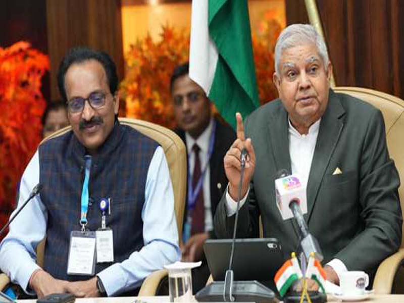 Vice President Jagdeep Dhankhar praises ISRO’s gender diversity culture.