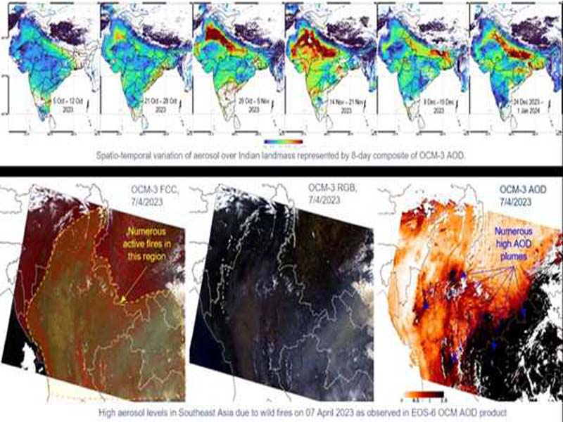 To measure air quality dynamics over the Indian subcontinent more precisely than ever before, ISRO produces the OCM-3 AOD product.