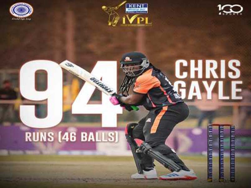 Telangana Tigers lose to VVIP UP in the IVPL despite Gayle’s 94 in vain.