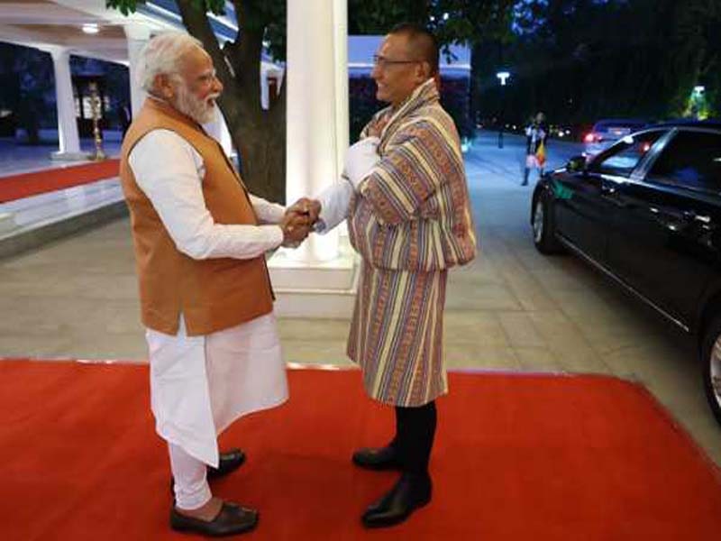PM Modi speaks with Dasho Tshering Tobgay, his counterpart in Bhutan.