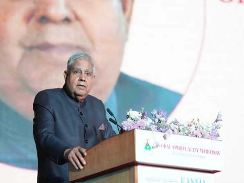 Dhankhar highlights spiritual principles at the World Summit