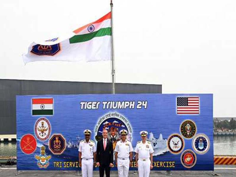 Exercise Tiger Triumph-24 is held by the US and India on board INS Jalashwa
