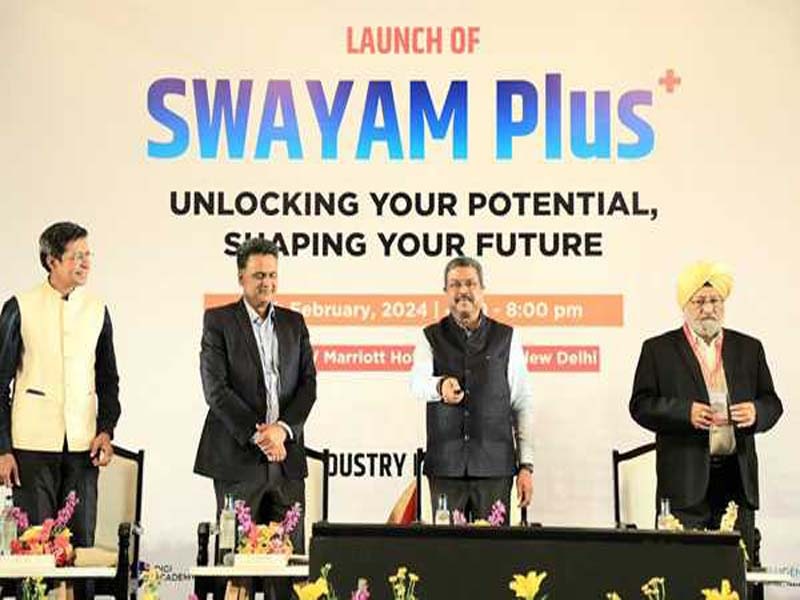 IIT Madras will run the “Swayam Plus” platform, which is introduced by Union Minister Dharmendra Pradhan.