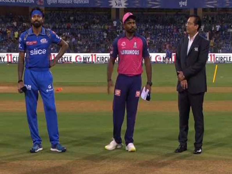 RR choose to face MI by bowling first.