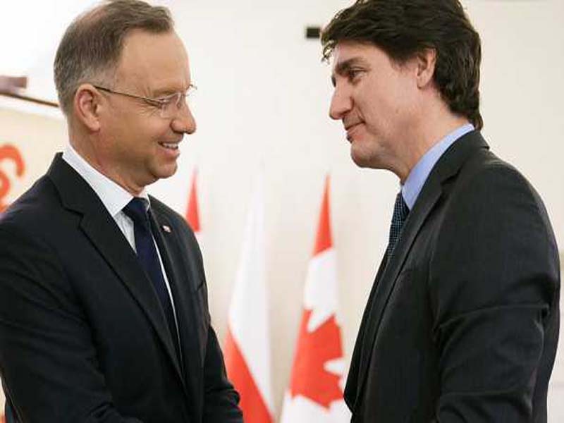 Trudeau of Canada and Duda of Poland spoke about backing Kiev.