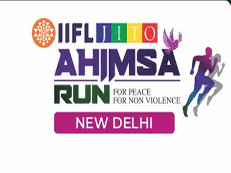 Ahimsa Run is held in capital by JITO, and about 15,000 people participate.