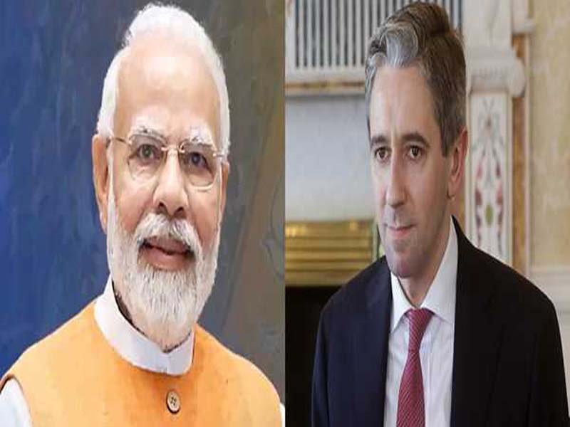Simon Harris is congratulated by Prime Minister Modi on becoming the youngest ever.