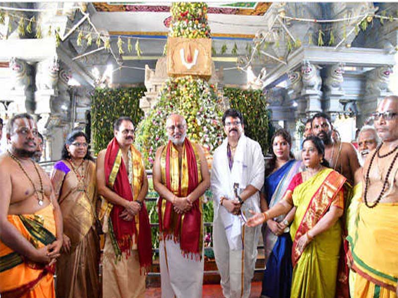 Telangana Gov. takes part in the Sri Rama Pattabhishekam ritual.