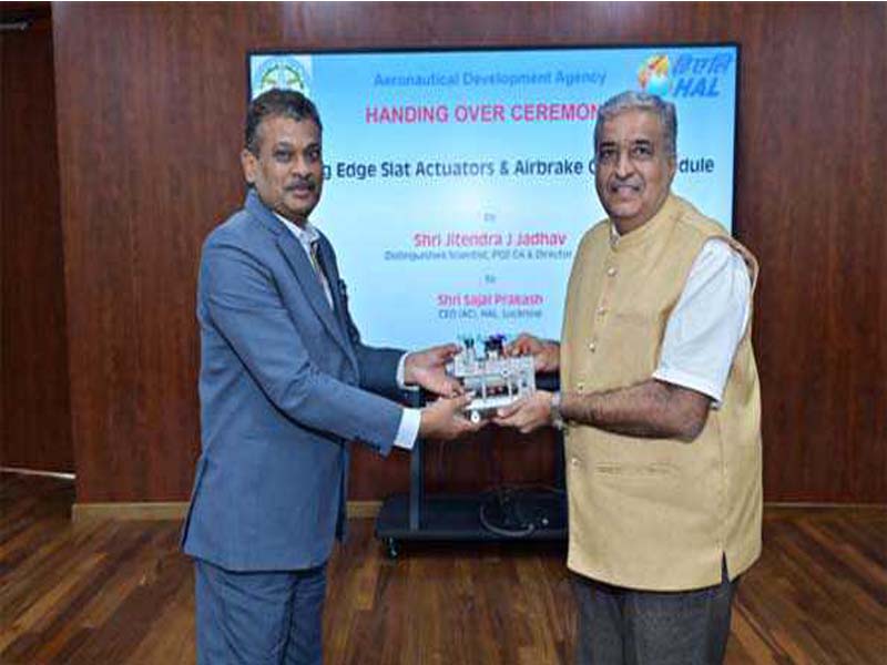 HAL receives the first shipment of Leading Edge Actuators from DRDO for the LCA Tejas Mk 1A.