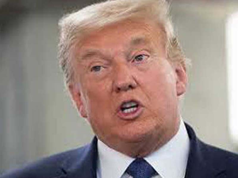 Speaking at the funeral of a deceased NYPD cop, Trump demands the restoration of “law and order.”