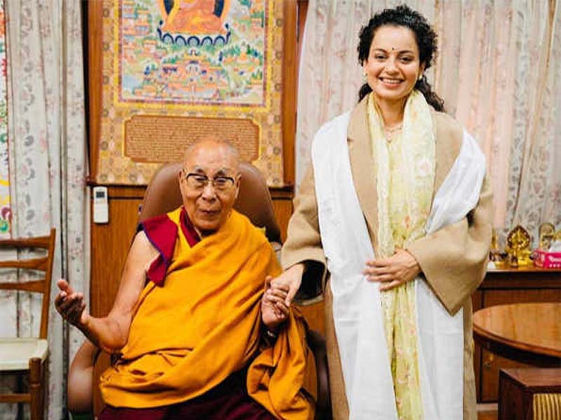 In Dharamshala, Kangana Ranaut pays the Dalai Lama a visit.