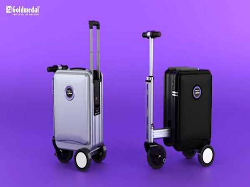 Traveling is being revolutionized: Goldmedal introduces the nation’s first smart riding suitcase.