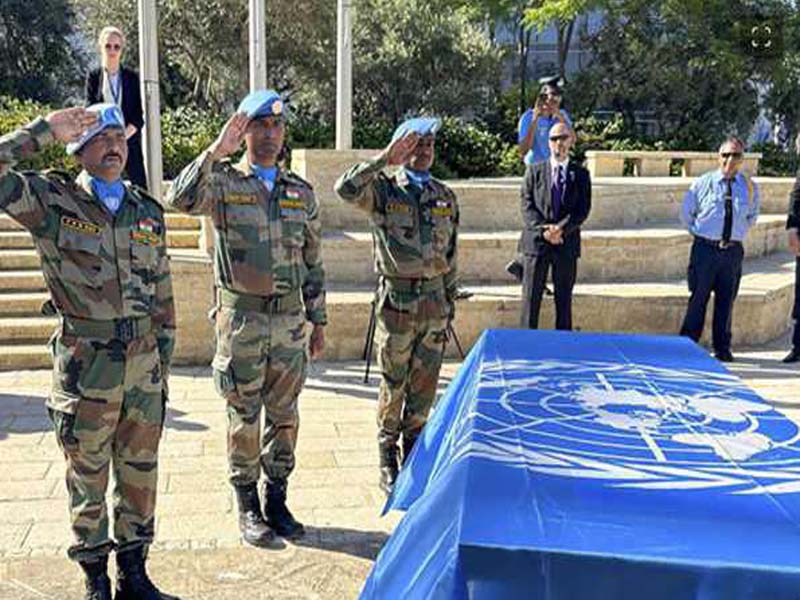 Arriving in India are the body remains of an ex-Indian Army officer murdered in the Rafah incident.