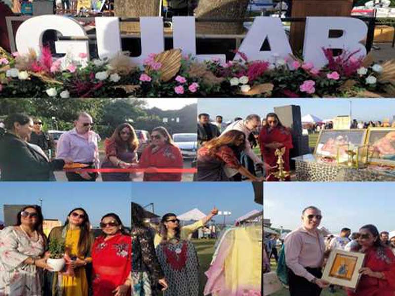 An incredible gulab-themed first-ever Night soirée was held at Jammu’s Hari Niwas Palace.
