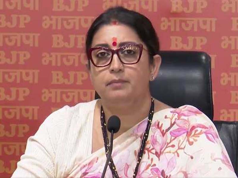 The Delhi CM’s home is not a secure place for the AAP’s female employees, in addition to being corrupt: Irani Smirti