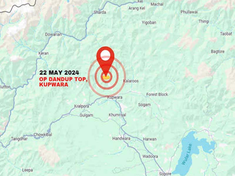 In Kupwara, J&K, security personnel found weapons, ammunition, and warlike supplies.