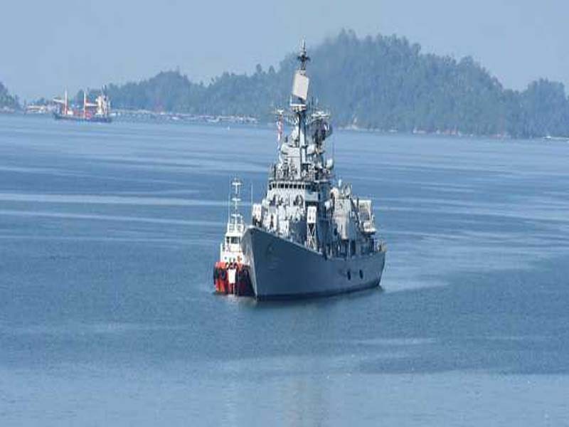 Shakti lands in Kota Kinabalu, Malaysia, via INS Delhi.