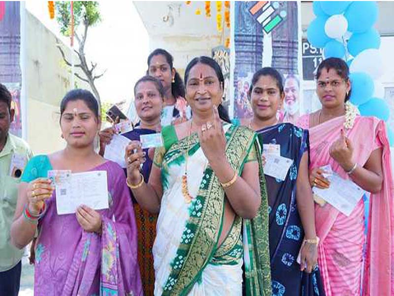 Up to 5 p.m., Telangana reported 61.16 percent of voters.