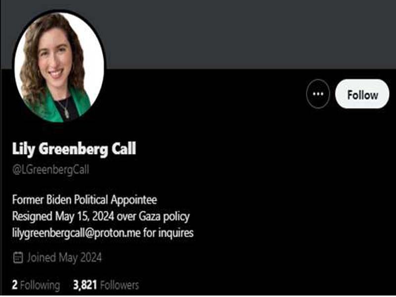 A Jewish employee of the Biden administration steps down over Gaza