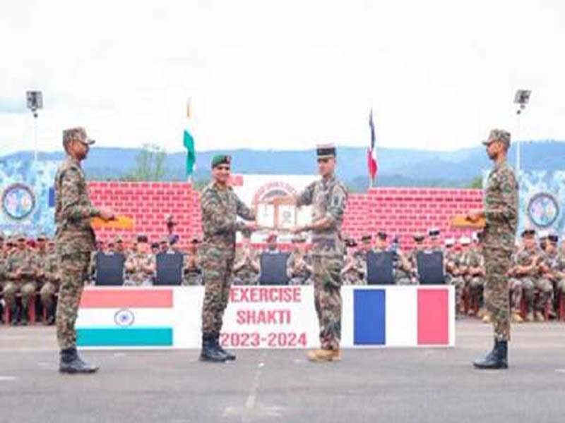 An India-France joint military drill has concluded.